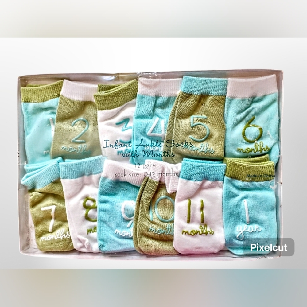 Gertex Baby Ankle Socks 12 months Set - 12 Pairs
